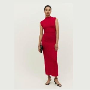 NWOT Reformation Billy Knot Dress - XS, Red